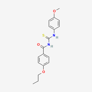 N-{[(4-methoxyphenyl)amino]carbonothioyl}-4-propoxybenzamide
