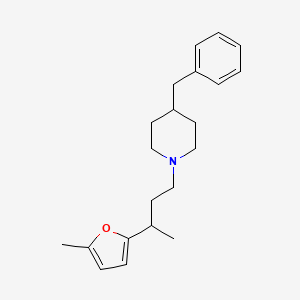 molecular formula C21H29NO B5028972 4-benzyl-1-[3-(5-methyl-2-furyl)butyl]piperidine 