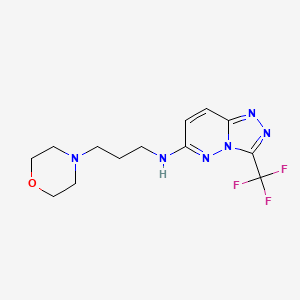 molecular formula C13H17F3N6O B5028996 N-[3-(4-morpholinyl)propyl]-3-(trifluoromethyl)[1,2,4]triazolo[4,3-b]pyridazin-6-amine 