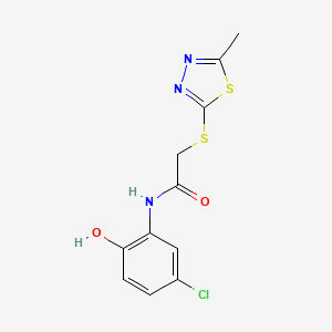 N-(5-chloro-2-hydroxyphenyl)-2-[(5-methyl-1,3,4-thiadiazol-2-yl)thio]acetamide