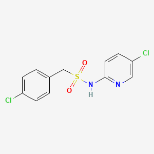 molecular formula C12H10Cl2N2O2S B5029013 1-(4-chlorophenyl)-N-(5-chloro-2-pyridinyl)methanesulfonamide 