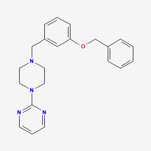 molecular formula C22H24N4O B5029041 2-{4-[3-(benzyloxy)benzyl]-1-piperazinyl}pyrimidine 
