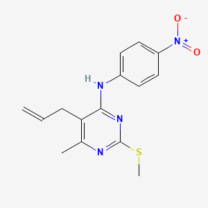 molecular formula C15H16N4O2S B5029047 5-allyl-6-methyl-2-(methylthio)-N-(4-nitrophenyl)-4-pyrimidinamine 