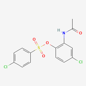 molecular formula C14H11Cl2NO4S B5029056 2-(acetylamino)-4-chlorophenyl 4-chlorobenzenesulfonate 