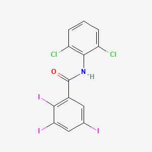 molecular formula C13H6Cl2I3NO B5029062 N-(2,6-dichlorophenyl)-2,3,5-triiodobenzamide 