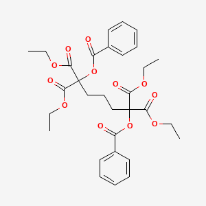 molecular formula C31H36O12 B5029069 tetraethyl 1,5-bis(benzoyloxy)-1,1,5,5-pentanetetracarboxylate 