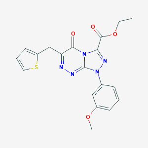 molecular formula C19H17N5O4S B502908 Ethyl 1-(3-methoxyphenyl)-5-oxo-6-(2-thienylmethyl)-1,5-dihydro[1,2,4]triazolo[3,4-c][1,2,4]triazine-3-carboxylate 