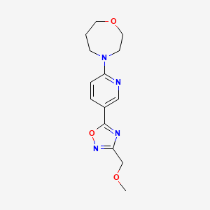 molecular formula C14H18N4O3 B5029089 4-{5-[3-(methoxymethyl)-1,2,4-oxadiazol-5-yl]-2-pyridinyl}-1,4-oxazepane 