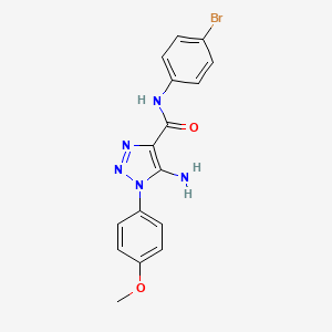 molecular formula C16H14BrN5O2 B5029108 5-amino-N-(4-bromophenyl)-1-(4-methoxyphenyl)-1H-1,2,3-triazole-4-carboxamide 
