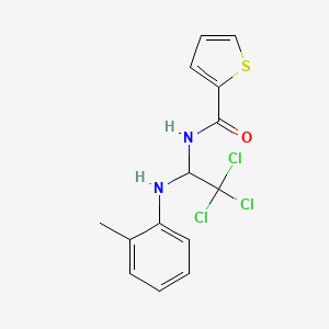 molecular formula C14H13Cl3N2OS B5029116 N-{2,2,2-trichloro-1-[(2-methylphenyl)amino]ethyl}-2-thiophenecarboxamide 
