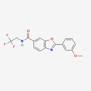 molecular formula C17H13F3N2O3 B5029127 2-(3-methoxyphenyl)-N-(2,2,2-trifluoroethyl)-1,3-benzoxazole-6-carboxamide 