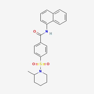 molecular formula C23H24N2O3S B5029129 4-[(2-methyl-1-piperidinyl)sulfonyl]-N-1-naphthylbenzamide 