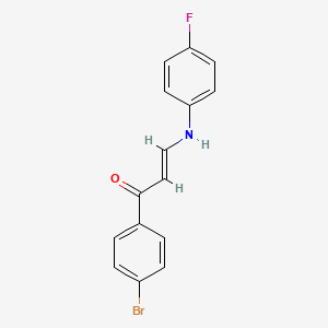 molecular formula C15H11BrFNO B5029154 1-(4-bromophenyl)-3-[(4-fluorophenyl)amino]-2-propen-1-one 