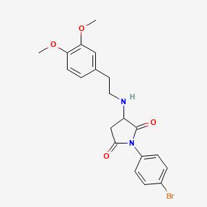 molecular formula C20H21BrN2O4 B5029158 1-(4-bromophenyl)-3-{[2-(3,4-dimethoxyphenyl)ethyl]amino}-2,5-pyrrolidinedione 