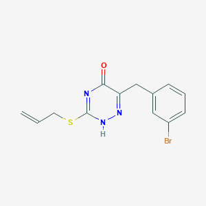 molecular formula C13H12BrN3OS B502918 6-[(3-bromophenyl)methyl]-3-prop-2-enylsulfanyl-2H-1,2,4-triazin-5-one 