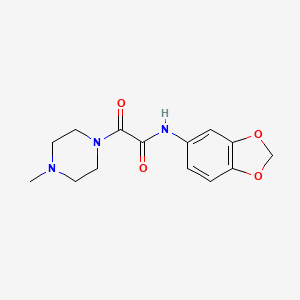 molecular formula C14H17N3O4 B5029217 N-1,3-benzodioxol-5-yl-2-(4-methyl-1-piperazinyl)-2-oxoacetamide 