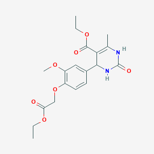 molecular formula C19H24N2O7 B5029221 ethyl 4-[4-(2-ethoxy-2-oxoethoxy)-3-methoxyphenyl]-6-methyl-2-oxo-1,2,3,4-tetrahydro-5-pyrimidinecarboxylate 