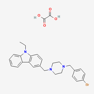 molecular formula C28H30BrN3O4 B5029303 3-{[4-(4-bromobenzyl)-1-piperazinyl]methyl}-9-ethyl-9H-carbazole oxalate 