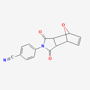 molecular formula C15H10N2O3 B5029308 4-(3,5-dioxo-10-oxa-4-azatricyclo[5.2.1.0~2,6~]dec-8-en-4-yl)benzonitrile 