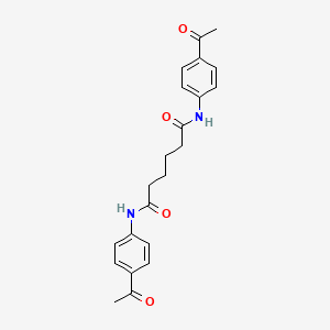 molecular formula C22H24N2O4 B5029313 N,N'-bis(4-acetylphenyl)hexanediamide 