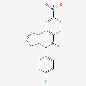 molecular formula C18H15ClN2O2 B5029317 4-(4-chlorophenyl)-8-nitro-3a,4,5,9b-tetrahydro-3H-cyclopenta[c]quinoline 