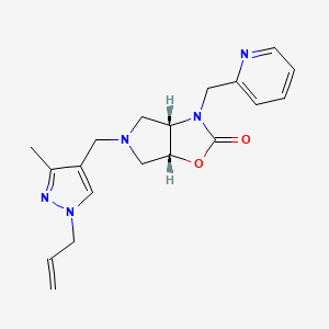 molecular formula C19H23N5O2 B5029330 (3aS*,6aR*)-5-[(1-allyl-3-methyl-1H-pyrazol-4-yl)methyl]-3-(2-pyridinylmethyl)hexahydro-2H-pyrrolo[3,4-d][1,3]oxazol-2-one 