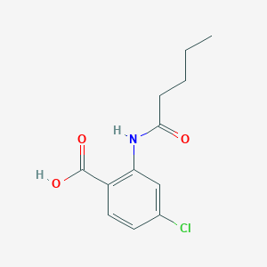 molecular formula C12H14ClNO3 B5029331 4-chloro-2-(pentanoylamino)benzoic acid 