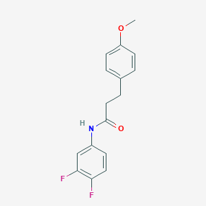 molecular formula C16H15F2NO2 B502934 N-(3,4-difluorophenyl)-3-(4-methoxyphenyl)propanamide 