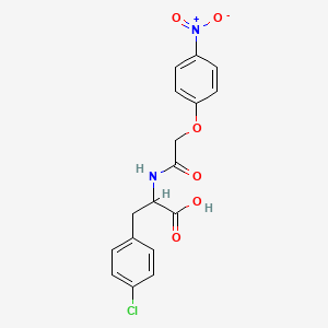 molecular formula C17H15ClN2O6 B5029354 4-chloro-N-[(4-nitrophenoxy)acetyl]phenylalanine 