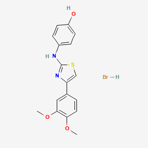 molecular formula C17H17BrN2O3S B5029357 4-{[4-(3,4-dimethoxyphenyl)-1,3-thiazol-2-yl]amino}phenol hydrobromide 