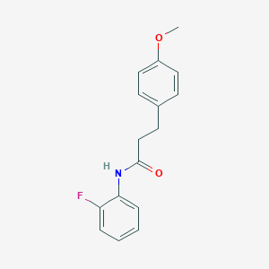 molecular formula C16H16FNO2 B502937 N-(2-fluorophenyl)-3-(4-methoxyphenyl)propanamide 