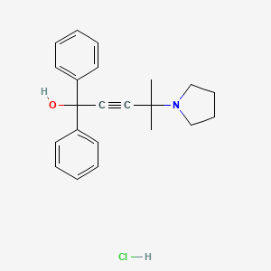 molecular formula C22H26ClNO B5029385 4-methyl-1,1-diphenyl-4-(1-pyrrolidinyl)-2-pentyn-1-ol hydrochloride 