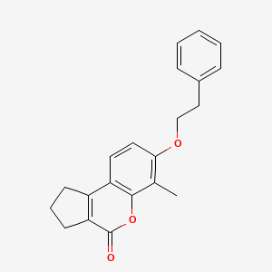 molecular formula C21H20O3 B5029399 6-methyl-7-(2-phenylethoxy)-2,3-dihydrocyclopenta[c]chromen-4(1H)-one 