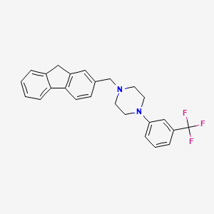 molecular formula C25H23F3N2 B5029403 1-(9H-fluoren-2-ylmethyl)-4-[3-(trifluoromethyl)phenyl]piperazine 