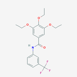 molecular formula C20H22F3NO4 B502941 3,4,5-triethoxy-N-[3-(trifluoromethyl)phenyl]benzamide 