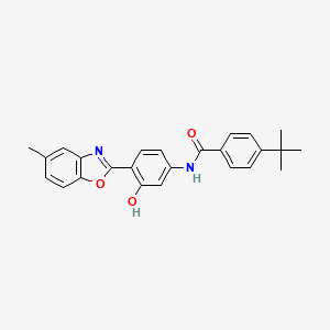 4-tert-butyl-N-[3-hydroxy-4-(5-methyl-1,3-benzoxazol-2-yl)phenyl]benzamide