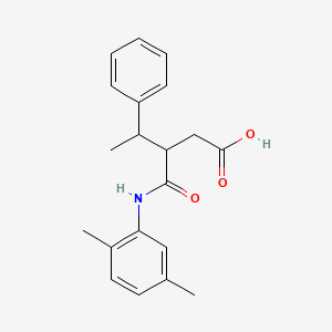 molecular formula C20H23NO3 B5029424 3-{[(2,5-dimethylphenyl)amino]carbonyl}-4-phenylpentanoic acid 