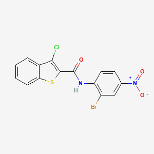 molecular formula C15H8BrClN2O3S B5029425 N-(2-bromo-4-nitrophenyl)-3-chloro-1-benzothiophene-2-carboxamide 