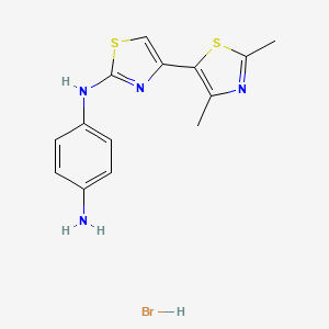 molecular formula C14H15BrN4S2 B5029436 N-(2',4'-dimethyl-4,5'-bi-1,3-thiazol-2-yl)-1,4-benzenediamine hydrobromide 