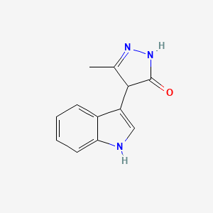 molecular formula C12H11N3O B5029451 4-(1H-indol-3-yl)-5-methyl-2,4-dihydro-3H-pyrazol-3-one 
