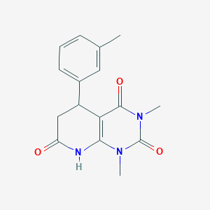 molecular formula C16H17N3O3 B5029465 1,3-dimethyl-5-(3-methylphenyl)-5,8-dihydropyrido[2,3-d]pyrimidine-2,4,7(1H,3H,6H)-trione 