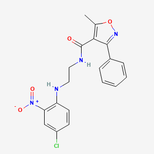 molecular formula C19H17ClN4O4 B5029473 N-{2-[(4-chloro-2-nitrophenyl)amino]ethyl}-5-methyl-3-phenyl-4-isoxazolecarboxamide 