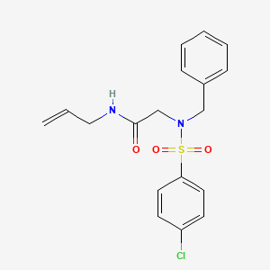 molecular formula C18H19ClN2O3S B5029479 N~1~-allyl-N~2~-benzyl-N~2~-[(4-chlorophenyl)sulfonyl]glycinamide 