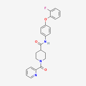 N-[4-(2-fluorophenoxy)phenyl]-1-(2-pyridinylcarbonyl)-4-piperidinecarboxamide