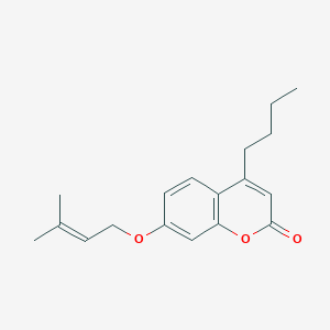 molecular formula C18H22O3 B5029520 4-butyl-7-[(3-methyl-2-buten-1-yl)oxy]-2H-chromen-2-one 
