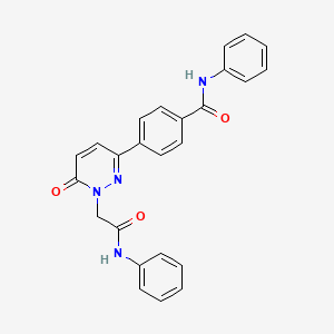 molecular formula C25H20N4O3 B5029528 4-[1-(2-anilino-2-oxoethyl)-6-oxo-1,6-dihydro-3-pyridazinyl]-N-phenylbenzamide 