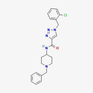 molecular formula C22H24ClN5O B5029548 N-(1-benzyl-4-piperidinyl)-1-(2-chlorobenzyl)-1H-1,2,3-triazole-4-carboxamide 