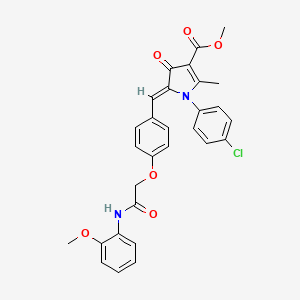 molecular formula C29H25ClN2O6 B5029563 methyl 1-(4-chlorophenyl)-5-(4-{2-[(2-methoxyphenyl)amino]-2-oxoethoxy}benzylidene)-2-methyl-4-oxo-4,5-dihydro-1H-pyrrole-3-carboxylate 