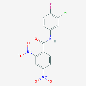molecular formula C13H7ClFN3O5 B5029601 N-(3-chloro-4-fluorophenyl)-2,4-dinitrobenzamide 