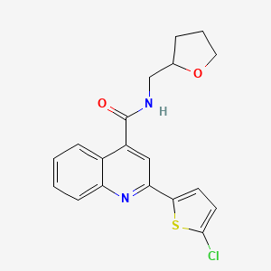 2-(5-chloro-2-thienyl)-N-(tetrahydro-2-furanylmethyl)-4-quinolinecarboxamide